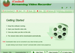 software - iCoolsoft Streaming Video Recorder 3.1.12 screenshot