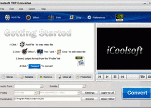 software - iCoolsoft TRP Converter 3.1.12 screenshot