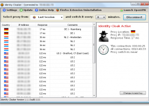 software - Identity Cloaker 1.2.0 screenshot