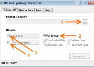 software - IDM Backup Manager 0.9.7 beta screenshot