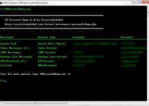 IM Password Dump screenshot