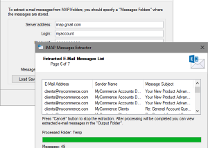 IMAP Messages Extractor screenshot