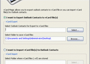 Import Bulk vCard to Outlook Contacts screenshot