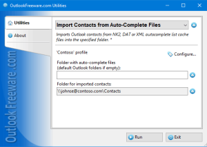 software - Import Contacts from Auto-Complete Files 5.0 screenshot