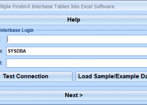 Import Multiple Firebird Interbase Tables Into Excel Software screenshot