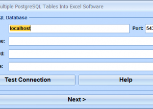 Import Multiple PostgreSQL Tables Into Excel Software screenshot