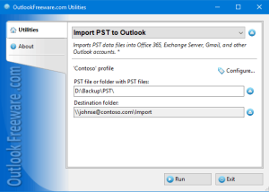 software - Import PST to Outlook 4.20 screenshot