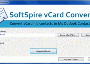 Import vCard to MS Outlook screenshot