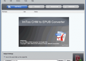 software - ImTOO CHM to EPUB Converter 1.0.1.1206 screenshot