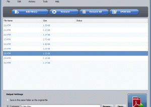 software - ImTOO HTML to EPUB Converter 1.0.2.1214 screenshot