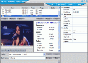 software - ImTOO Video to Audio Converter 5.1.37.0312 screenshot