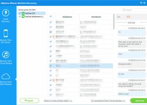 software - iMyFone iPhone WeChat Recovery 5.0.0 screenshot
