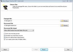 software - Inbox Repair Tool for OST 1.0.0.0 screenshot