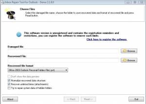 software - Inbox Repair Tool for Outlook 1.0.0.0 screenshot