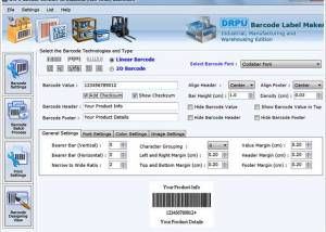 software - Industrial Warehousing Barcode Software 7.3.0.1 screenshot