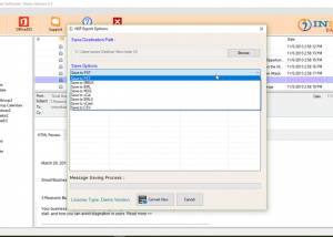 software - Inspire NSF To PST Converter Software 4.5 screenshot