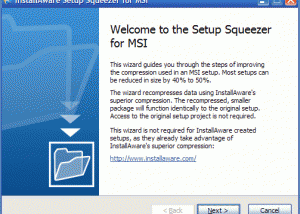 software - InstallAware Setup Squeezer for MSI 1.0 screenshot