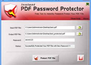 Instant PDF Password Protector screenshot