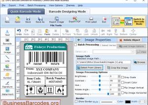 Inventory 2D Barcode Label screenshot