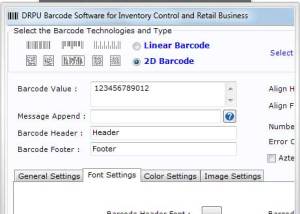 Inventory Barcode Label Creator screenshot