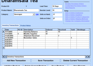 software - Inventory Management Database Software 7.0 screenshot