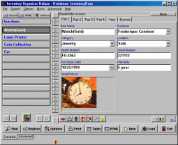 software - Inventory Organizer Deluxe 4.21 screenshot