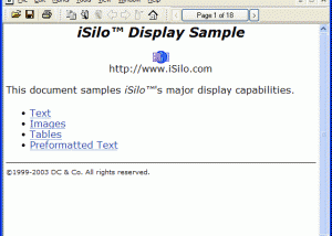 iSilo screenshot