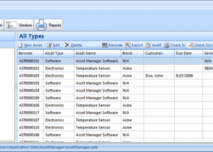 software - isimSoftware Asset Organizer Software 1.0.1 screenshot