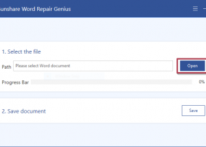 software - iSunshare Word Repair Genius 3.0.2.2 screenshot