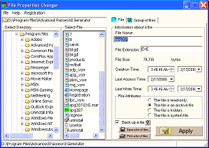 software - IW File Properties Changer 1.84 screenshot