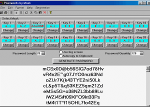 software - IW Passwords by Mask 2.09 screenshot
