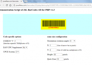 J4L Barcodes 1D for Php screenshot