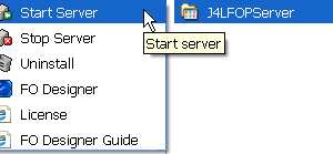 software - J4L FOP Server 1.0 screenshot