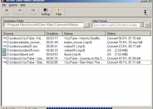 software - Jocsoft Zune Video Converter 1.2.1.3 screenshot