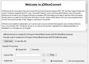 software - jOfficeConvert 2021R1 screenshot