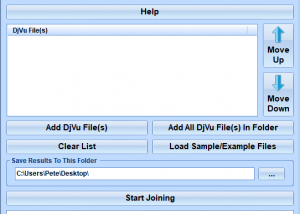 Join Multiple DjVu Files Into One Software screenshot