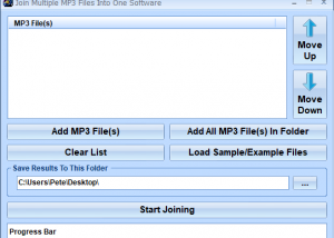 Join Multiple MP3 Files Into One Software screenshot