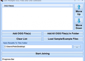 Join Multiple OGG Files Into One Software screenshot