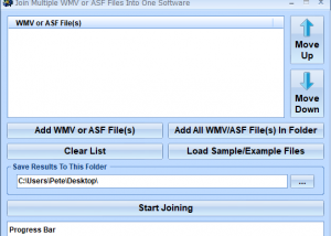 Join Multiple WMV or ASF Files Into One Software screenshot