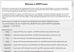 software - jPDFProcess 2021R1 screenshot