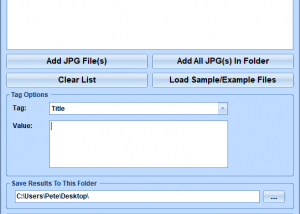 software - JPG Edit EXIF Data In Multiple Files Software 7.0 screenshot