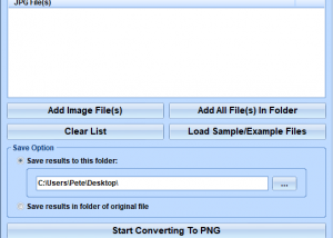 JPG To PNG Converter Software screenshot