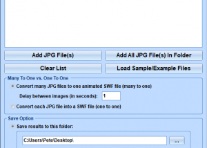 JPG To SWF Converter Software screenshot