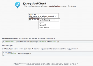 jQuery Spell Check screenshot