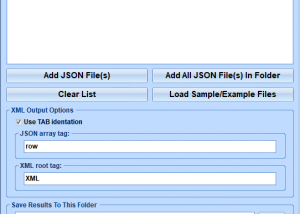 JSON To XML Converter Software screenshot