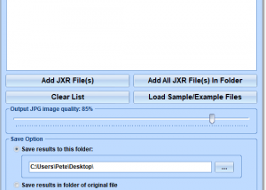 JXR To JPG Converter Software screenshot