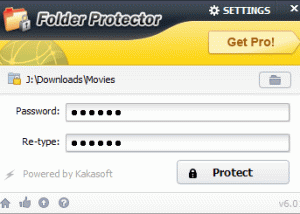 software - KakaSoft Folder Protection 7.0 screenshot