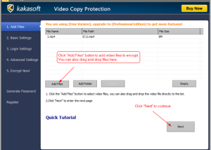 KakaSoft Video Copy Protection screenshot