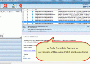 software - KDETOOLS OST TO PST CONVERTER 4.2 screenshot