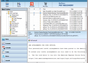 software - KDETools PST Recovery 1.0 screenshot